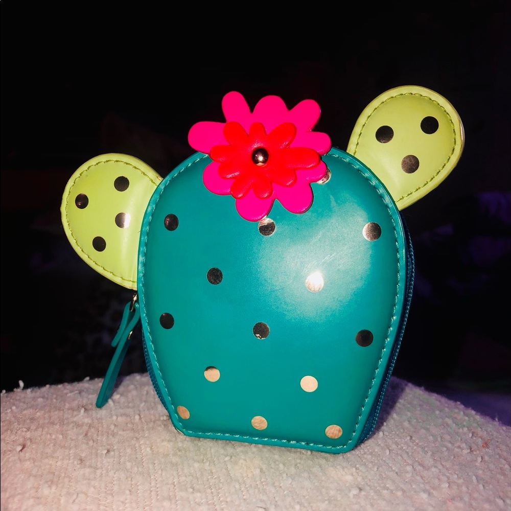 Kate Spade Leather Cactus Coin Purse
